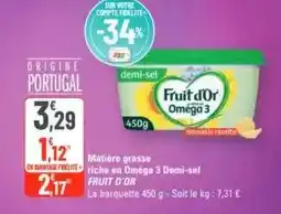 G20 Fruit d´or - maîtiere grasse riche on omega 3 demi-sel offre