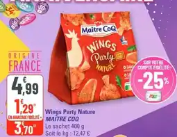 G20 Maître coq - wings party nature offre