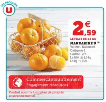Super U Mandarine u offre