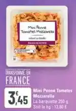 G20 Mini penne tomates mozzarella offre