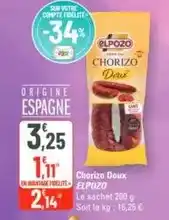 G20 Elpozo - chorizo doux offre