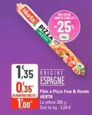 G20 Herta - pâte à pizza fine & ronde offre
