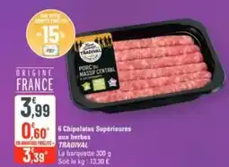 G20 Tradival - 6 chipolatas supérieures aux herbes offre
