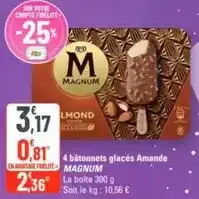 G20 Magnum - 4 bâtonnets glacés amande offre