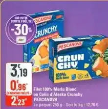 G20 Pescanova - filet 100% merlu blanc ou colin d'alaska crunchy offre