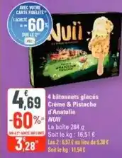 G20 4 bâtonnets glacés crème & pistache d'anatolie offre