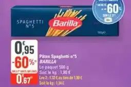 G20 Barilla - pâtes spaghetti n°5 offre