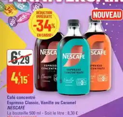 G20 Nescafé - café concentré espresso classic, vanille ou caramel offre