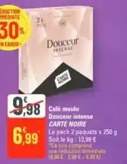 G20 Carte noire - café moulu douceur intense offre
