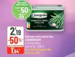 G20 Cassegrain - haricots verts extra-fins offre