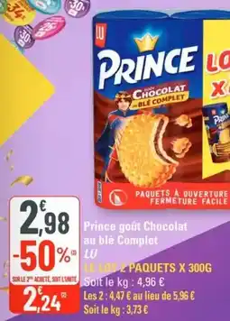 G20 Lu - prince goût chocolat au blé complet offre