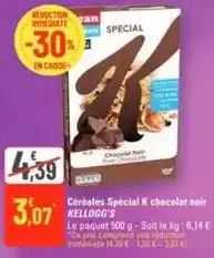 G20 Kellogg's - céréales special k chocolat noir offre