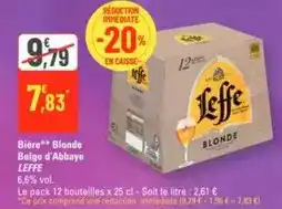 G20 Leffe - bière blonde belge d'abbaye offre