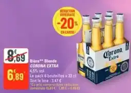 G20 Corona - bière blonde extra offre
