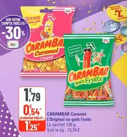 G20 Carambar - caramel l'original ou goût fruits offre