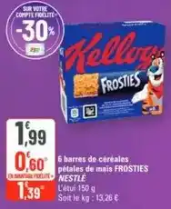 G20 Nestlé - 6 barres de céréales pétales de maïs offre