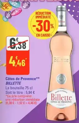 G20 Côtes de provence offre