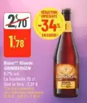 G20 Grimbergen - bière blonde offre