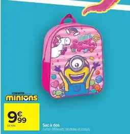 Carrefour Drive Minions - sac à dos offre