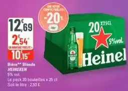 G20 Heineken - biere blonde 5% vol offre