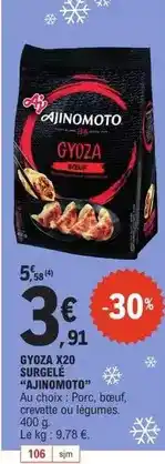 E.Leclerc Ajinomoto - gyoza x20 surgelé offre
