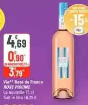 G20 Vin rosé de france rose piscine offre
