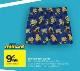 Carrefour Drive Minions - short de bain garçon offre