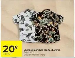 Carrefour Drive Chemise manches courtes homme offre