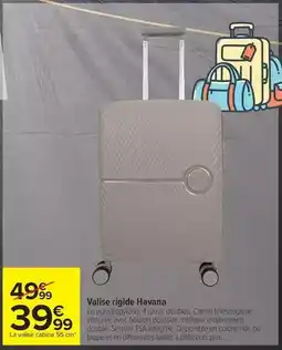 Carrefour Drive Valise rigide havana offre