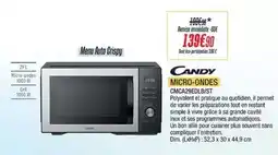 Proxi Confort Candy - micro-ondes cmc29acled/bst offre