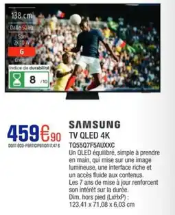 Extra SAMSUNG Tv qled 4k offre