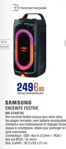 Extra SAMSUNG Enceinte festive mx-st40f/xe offre