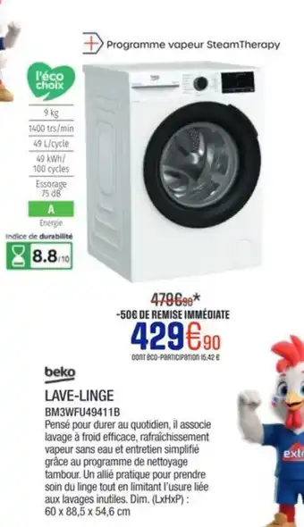 BEKO Lave-linge bm3wfu49411b