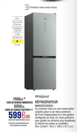 Extra WHIRPOOL Refrigerateur whk26372x5ea1 offre