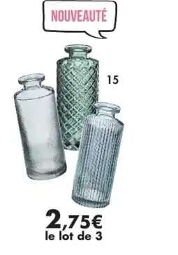 E.Leclerc Lot de 3 Soliflores en verre offre