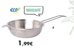 E.Leclerc Passoire eco+ avec poignée et crochet de suspension en inox offre
