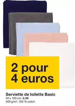 Zeeman Serviette de toilette basic offre