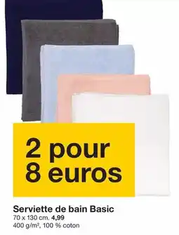 Zeeman Serviette de bain basic offre