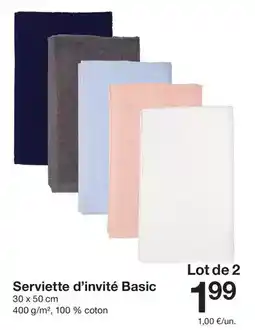 Zeeman Serviette d'invite basic offre