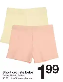 Zeeman Short cycliste bébé offre