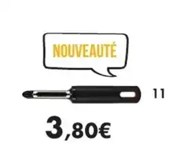 E.Leclerc Econome en acier inoxydable avec manche en plastique noir offre