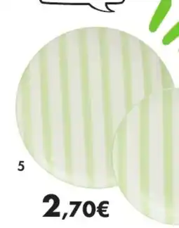 E.Leclerc Assiette plate charlie vert en porcelaine offre