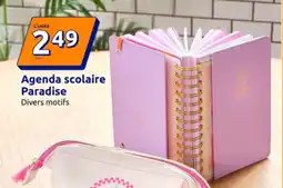 Action Agenda scolaire paradise offre