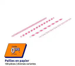 Action Pailles en papier 100 pièces offre