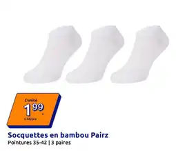 Action Socquettes en bambou Pairz offre