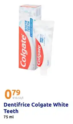 Action Dentifrice colgate white teeth offre