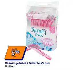 Action Rasoirs jetables gillette venus offre