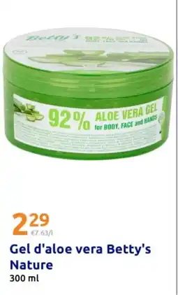 Action Gel d'aloe vera Betty's Nature offre