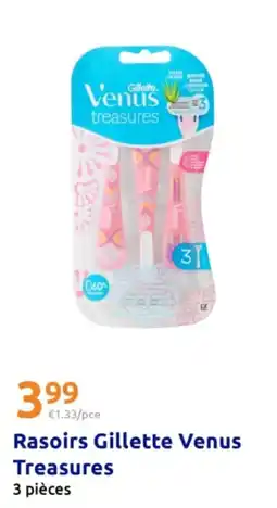 Action Rasoirs gillette venus treasures 3 pièces offre