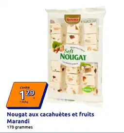 Action Nougat aux cacahuètes et fruits marandi offre